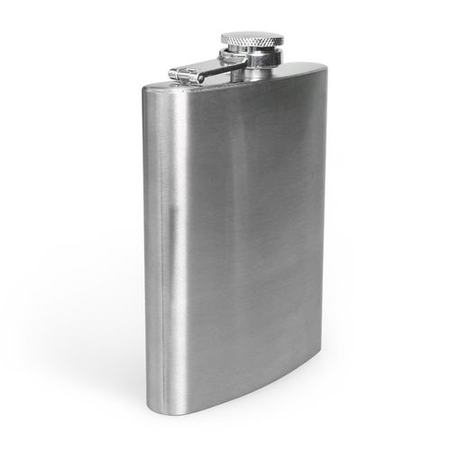kilofly Stainless Steel 8 oz Flask + Funnel + 2 Shot Glasses Set, with Gift Box