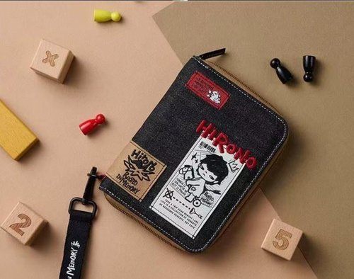 Ono Echo peripherals same style passport wallet integrated Japanese ID storage canvas zipper travel good card holder