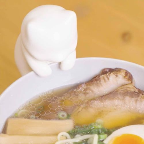 Innovative Mini-Robot - For Cooling Hot Drinks and Food (Two Blowing Modes), 3.14 inch Mini Cooler, Cat-Shaped Kitchen Gadget, Works with All Kinds of Dishware, Waterproof & Rechargeable