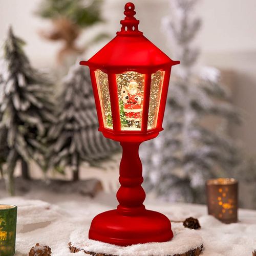 Christmas Snow Globe Lantern - Warm Light Christmas Lantern Snow Globe | Christmas Lantern Winter Snow Globe for Living Room Bedroom Party Favors