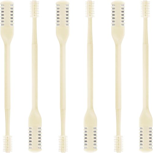 2-in-1 Nasal Cutter, Upgrade Double Sided Nose Knife, 360 Nostril Hair Remover Tool, Trimmer for Men, Women, Soft Cleaning Brush (Cream)