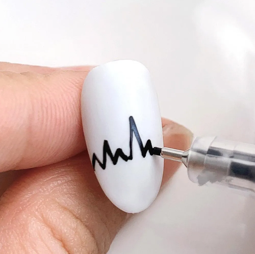 Nail Art Graffiti Pen Black White Colorful UV Gel Polish Design Dot Painting Detailing Pen Brushes DIY Nail Art Adorn Tools