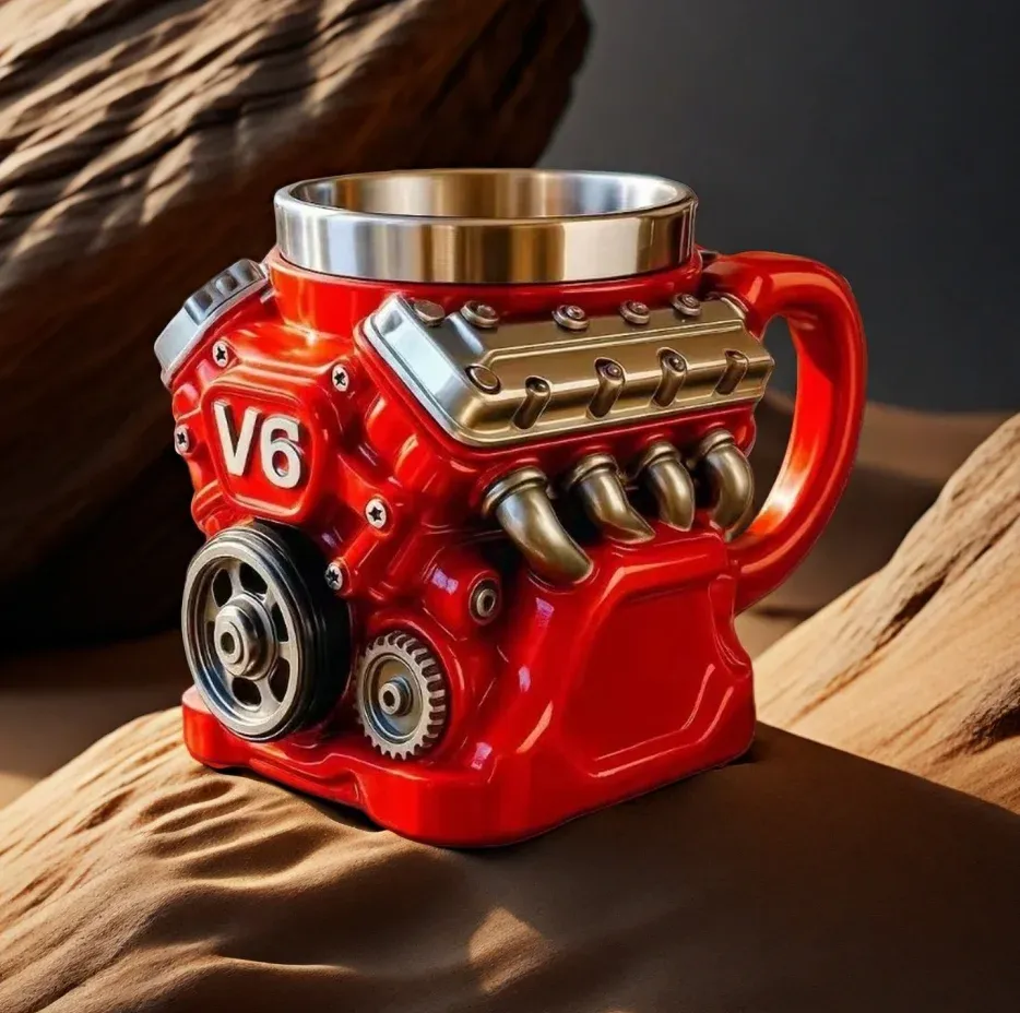 V8 V6 Engine Model Coffee Mug