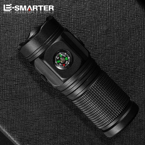 USB rechargeable tactical flashlight, mini aluminum LED flashlight with clip, 1000-meter beam distance, waterproof function
