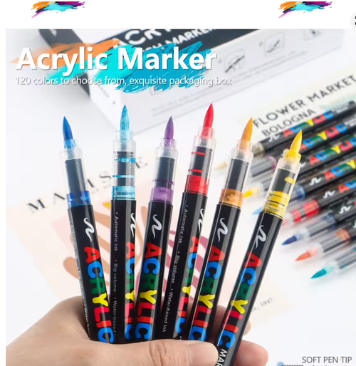 Marcador automático de sistema de control de tinta de 48 colores para pintura rupestre, madera, tela, huevos, regalos de Navidad y Pascua