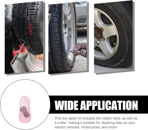 Milisten 1 Set Tire Screw Nail for Tire Repair Soft Rubber Mushroom Plug Easy to Use