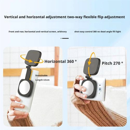 for Small Rig Light for IPhone, Phone Light with A Mirror,Magnetic Selfie Vide^