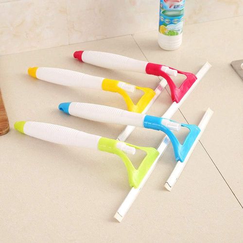Window Cleaning Squeegee Tool, Multipurpose Spray Window Glass Wiper Brush Scraper Squeegee Home Cleaning Tool Random Color