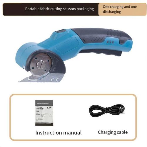 Cardboard Cutter Electric Box Cutter, Cordless Electric Scissors Carpet Cutter Tool with Rechargeable & Safety Lock, Rotary Blade for Recycling Cutting Leather, Blanket, Gifts for Men Adult Crafter