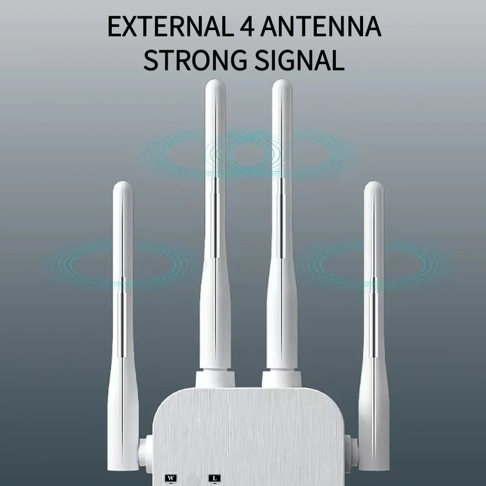 5G 2.4G Dual Band WiFi Repeater Signal Amplifier Router 1200Mbps  300Mbps Signal Booster Network Amplifier