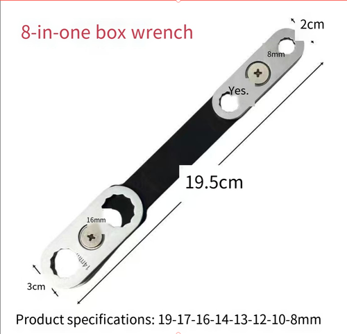 Rotating Multifunction Adjustable Wrench Spanner for Home, Bicycle, and Car Repair is a versatile hand tool
