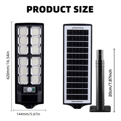 Kifflux Solar Lights Outdoor Waterproof - 7000K Solar Street Lights Outdoor, Wide Angle Flood Light Motion Sensor, LED Powered Parking Lot Light with Dusk to Dawn for Outside