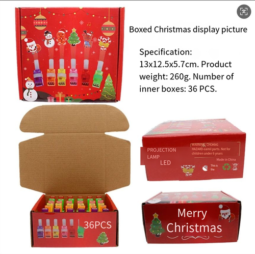 36 Packs Christmas Party Favors Light Up Finger Lights Led Glow Finger Lights Glow in The Dark Toys Bulk for Stocking Stuffers Christmas Santa Gifts Classroom Prizes Goodie Bag Fillers