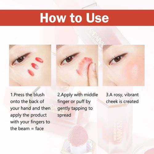 Liquid Blush, Matte Liquid Blush, Liquid Blush Beauty Wall Soft Cream Blush Makeup, Breathable Natural Look (Rose)