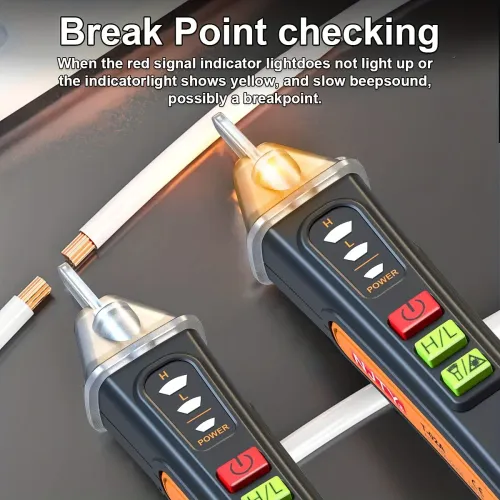 Voltage Tester,T‑02A ABS Non Contact Voltage Tester with Infrared Pointing Function for Power Supply Overhaul