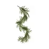 Btomtd 180cm Artificial Norfolk Rattan Garland Christmas Decor for Table Fireplace Wall Home Decoration with Vines, Green