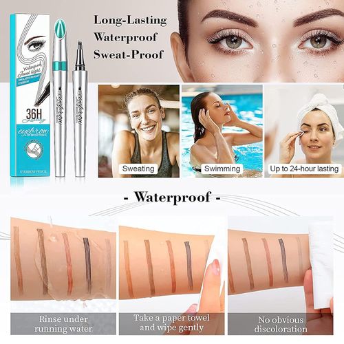 Eyebrow Pencil Eyebrow Microblading Pen - Eye Makeup Eyebrow Pen Micro 4 Point Brow Pen Lift & Snatch Eyebrow Microblading Pen Long-Lasting Waterproof Natural Eyebrow Hair