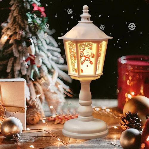 Christmas Snow Globe Lantern - Warm Light Christmas Lantern Snow Globe | Christmas Lantern Winter Snow Globe for Living Room Bedroom Party Favors