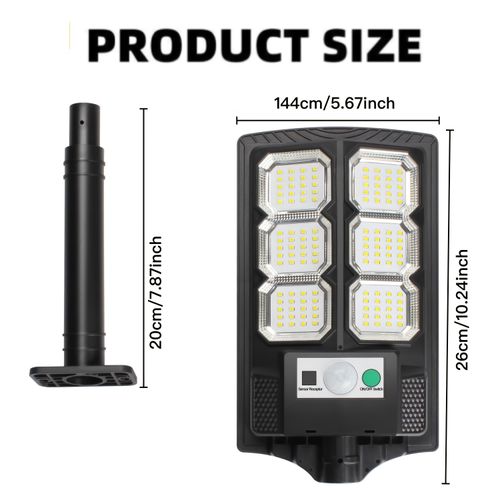 Kifflux Solar Lights Outdoor Waterproof - 7000K Solar Street Lights Outdoor, Wide Angle Flood Light Motion Sensor, LED Powered Parking Lot Light with Dusk to Dawn for Outside