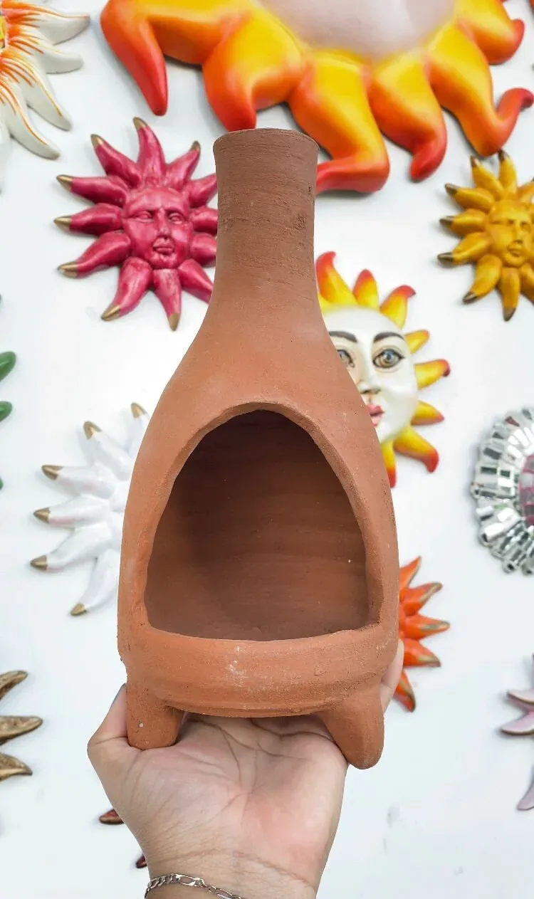 Palo Santo Mini Chiminea - Elegante soporte de incienso de cerámica para limpieza y relajación - Soporte de textura de salvia hecho a mano, ideal para meditación y altares - Diseño duradero para quemar palos