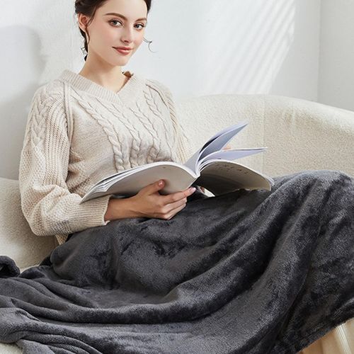 Generic Heated Blanket, USB Powered 3 Levels 9 Heating Zone Heated Shawl Wearable Heated Throw Blanket Dual Sided Flannel for Camping Outdoors, Napping In The Office, Relaxing At Home