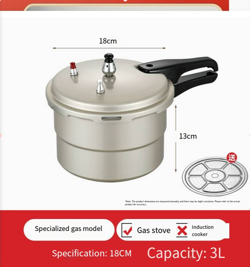 Olla A Presión 18-24 Cm De 7 Litros Resistente Aluminio Color Gris