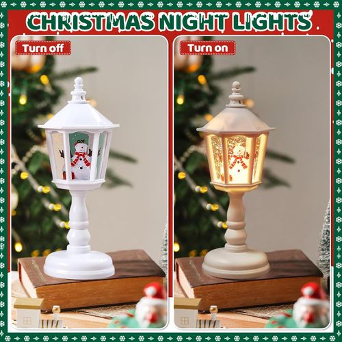 Christmas Snow Globe Lantern - Warm Light Christmas Lantern Snow Globe | Christmas Lantern Winter Snow Globe for Living Room Bedroom Party Favors