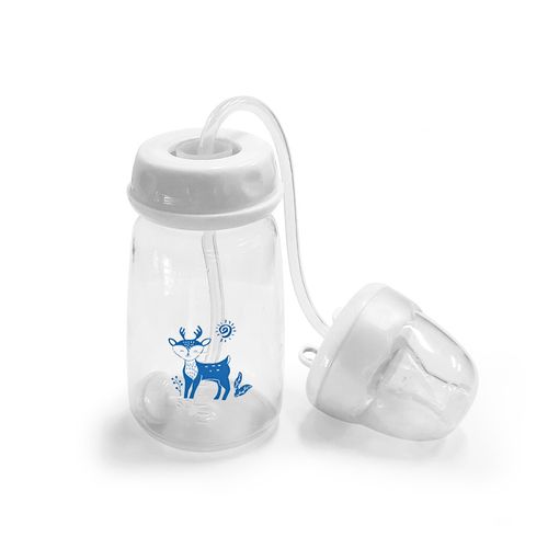 Standard Neck Hands Free Baby Feeding Bottle  OEM Food Grade Soft Silicone PP Infant Drinking Cup Baby Bottle
