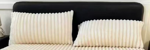 Striped fleece pillowcase multi-functional nap sofa cushion car pillowcase Fale fleece air conditioner pillowcase