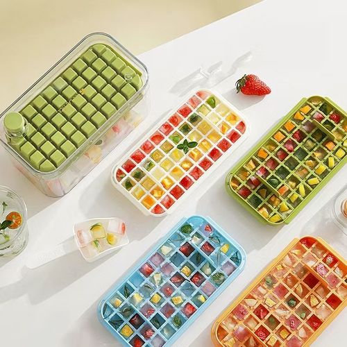 50 cells Ice Cube Mold Set,Multifunctional Ice Making Model,Food Grade Material - Frozen Baby Vegetable Puree &Mashed Potatoes Making,Ice Cubes for Cocktails,Whiskey, Soda