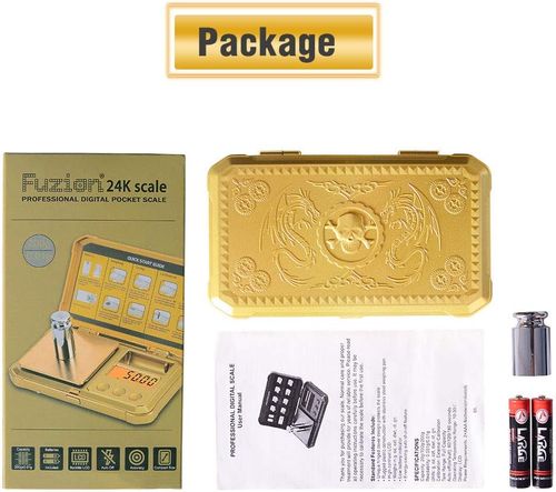 Fuzion Gram Scale 200g-0.01g, Jewelry Scales Digital Weight Grams and Ounces, Digital Pocket Herb Scale with 6 Modes, Tare for Herbs, Jewelry, Small(50g Weight & Battery Included)