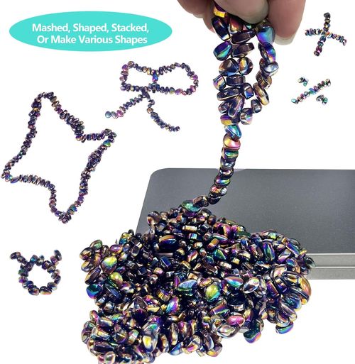 510pcs Ferrite Putty Fidget Toys, Magnetic Stones Fidget Toys Adults, Desk Fidgets Toys for Stress and Anxiety Relief and Kill Time, Novelty Adults Gifts Colorful