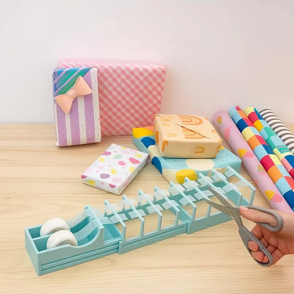 Tape Dispenser with 18 Strip Roller, Ideal for Crafting, Office Use