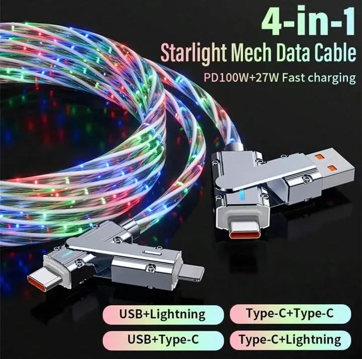 New products (limited time activities 50%OFF)😍4 in 1 Starry Sky LED Multi Charging Cable(+Free Storage Bag)