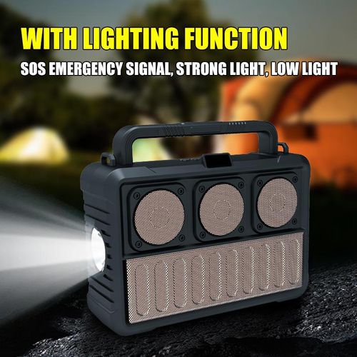 Professional Outdoor Portable LED Solar-Powered Speaker