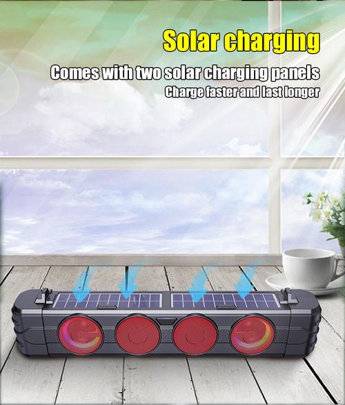Multi-functional solar-powered speaker