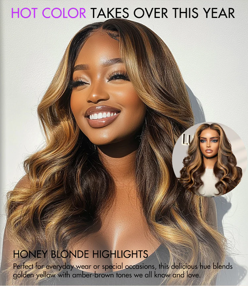 Fashion fluffy big wave middle parted front lace wig glueless 180% density 7x6 closed