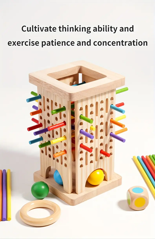 Balance stick game concentration training multi-person interactive parent-child board game space thinking educational toy