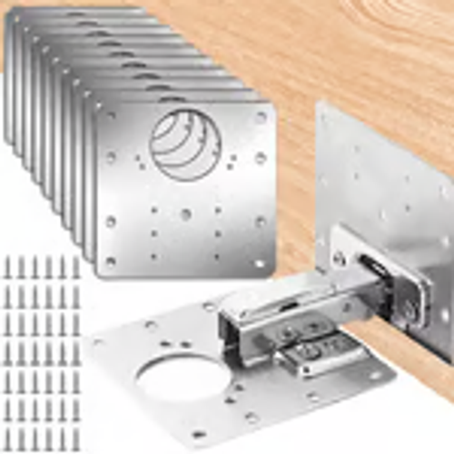 Cabinet Hinge Repair Plate with Screws