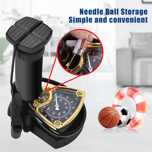 🎁 Foot-Operated Cycle Pump with Pressure Gauge🚴‍♂️