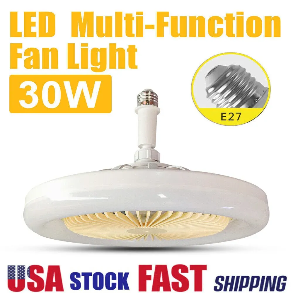 2 in 1 Ceiling Fan With Light Invisible Ceiling Fan Light With Remote Control multicolor Ceiling Fan With LED Light Silent