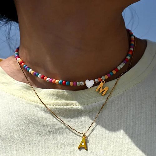 🔥Colorful Beads Initial Choker