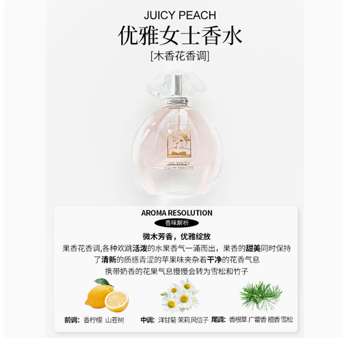 希汀木質花香水女士持久淡香女生生日禮盒