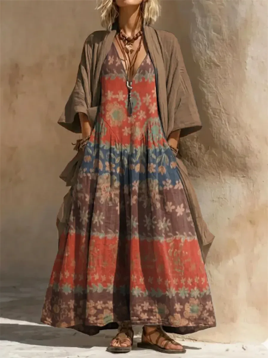 Dámský retro bavlněný komplet s potiskem