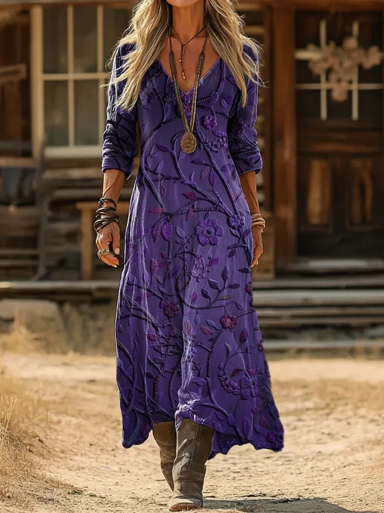 Dámské vintage bavlněné šaty s potiskem