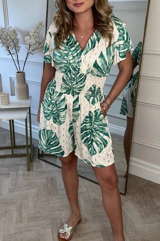 🌸LEŽÉRNÍ KVĚTINOVÉ KAPSY POLKA DOT ROMPERS