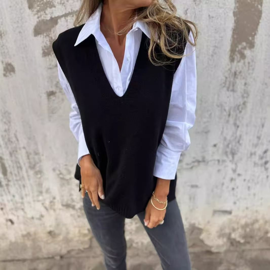 💖 Dámská stylová pletená vesta s ultra měkkým výstřihem do V