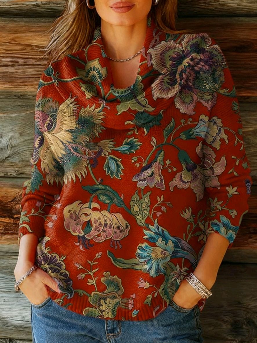 Podzimní🌿zimní pletené svetry s kulatým výstřihem