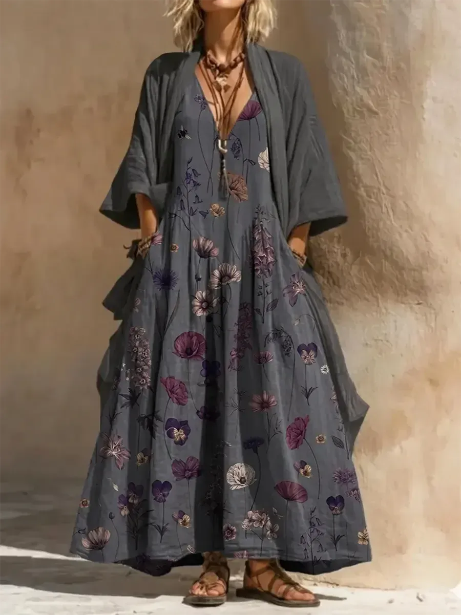 Dámský retro bavlněný komplet s potiskem