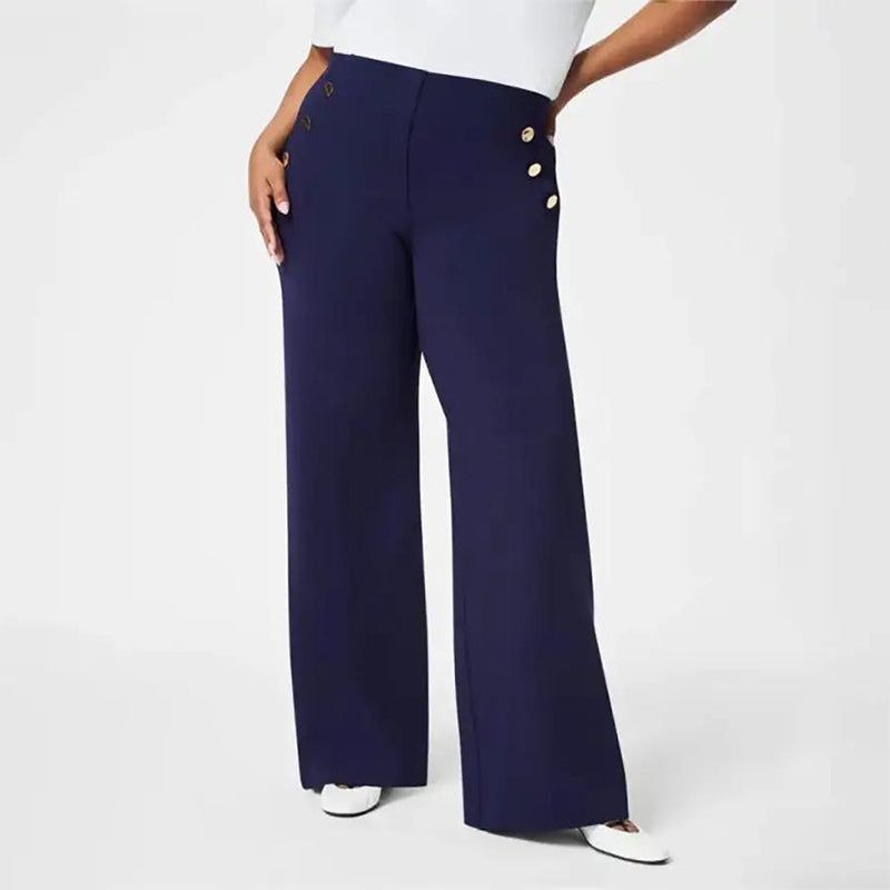 🔥 Dámské kalhoty Plus Size s vysokým nártem a širokými nohavicemi